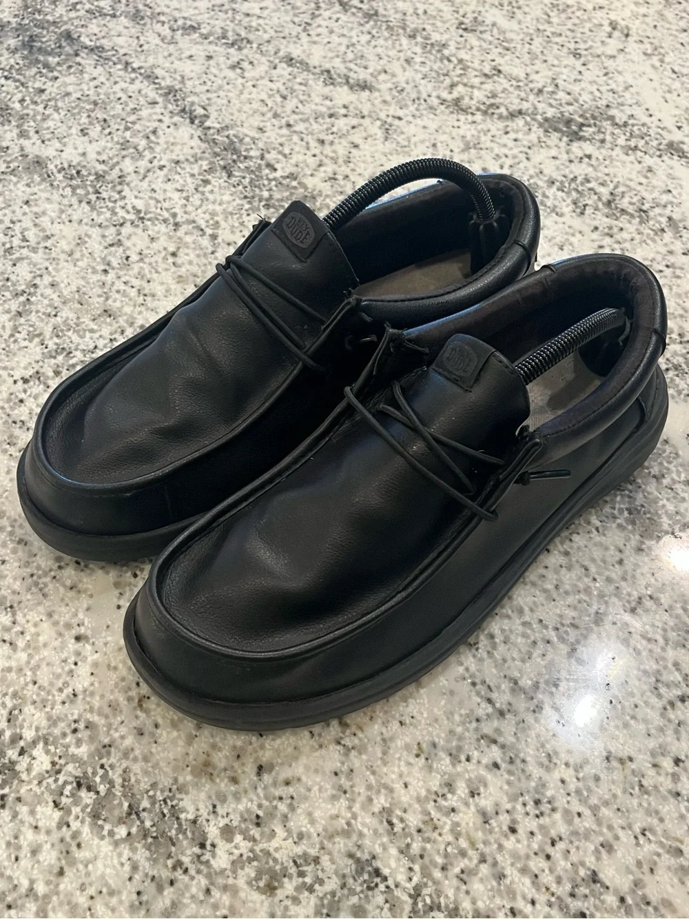 Hey Dude Men’s Size 10 Wally Work CE Slip-On Lightweight CE Black Work Shoes
